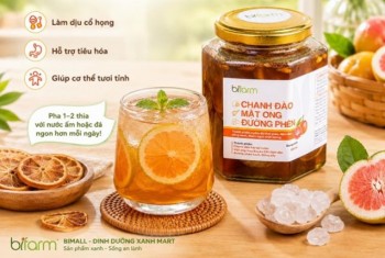 Ly chanh đào mật ong đường phèn xua tan cơn nóng