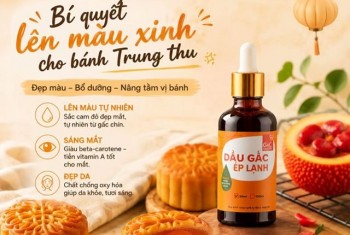 Lên màu xinh cho bánh Trung thu nhờ Dầu gấc ép lạnh