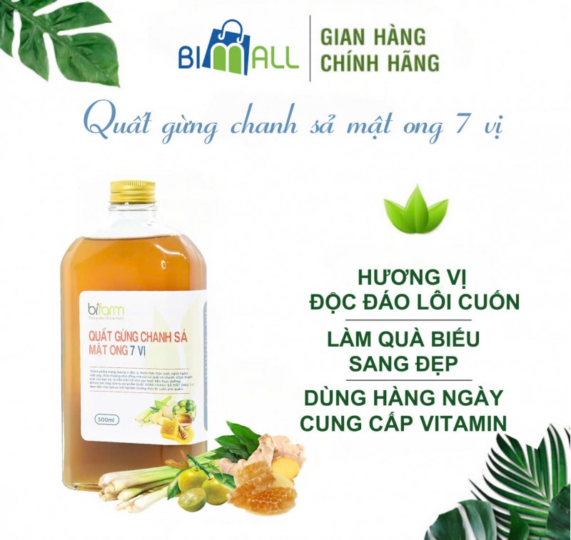 QUẤT GỪNG CHANH SẢ MẬT ONG 7 VỊ